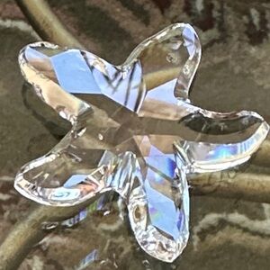 Swarovski Clear Crystal Starfish Figurine with Iridescent Highlights